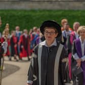 University Principal and Vice-Chancellor Professor Dame Sally Mapstone leading the academic procession.