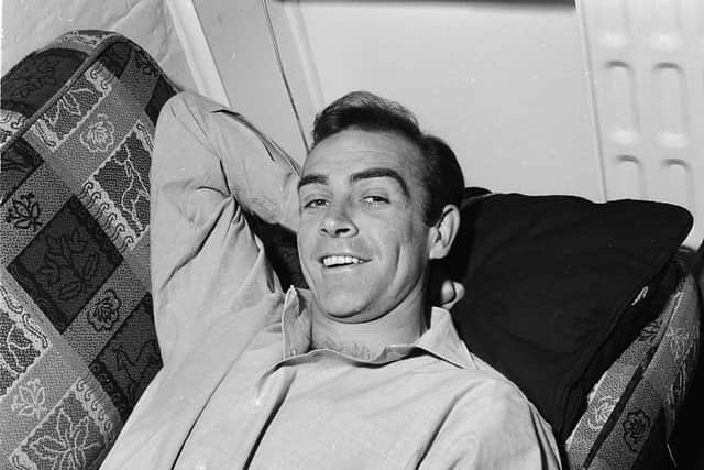 Sean Connery pictured in August 1962 in his London basement flat, shortly before he was to make his cinematic debut as James Bond.