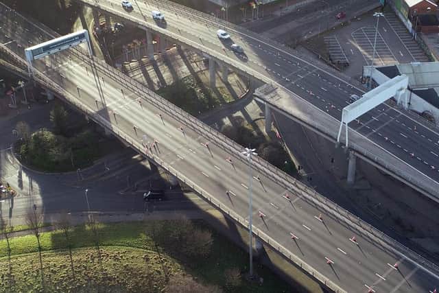 The outer two lanes of the Woodside viaduct have been closed for safety since March. Picture: Amey