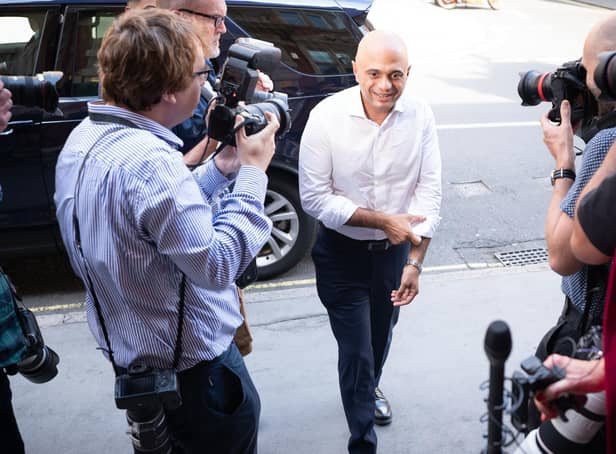 Sajid Javid attends the launch of his campaign to be Conservative Party leader and Prime Minister