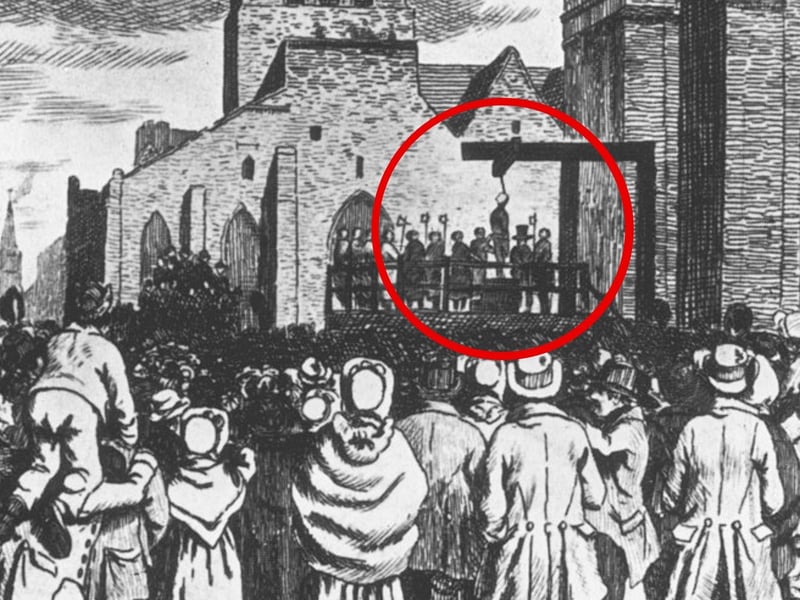 After the mid 19th century hangmen were widely unpopular in Dundee after the hanging of popular Jacobites during the rebellions left a bad taste in the people’s mouths. In 1835 Mark Devlin, a member of the notorious Black Band criminal gang, was captured and sentenced to death in Dundee, but understandably none stepped forward to fulfil the task. Instead, he was transported to Edinburgh where again no volunteer emerged until one man spoke to the bailie and offered his services on the condition he be masked. It was known that the hooded hangman was a Dundee native but the bailie who appointed him took the secret of his identity to the grave.
