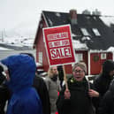 Young people with placards reading 'Greenland is not for sale!' at a demonstration near the US Consulate in Nuuk (Picture: Alessandro Rampazzo/ AFP via Getty Images)