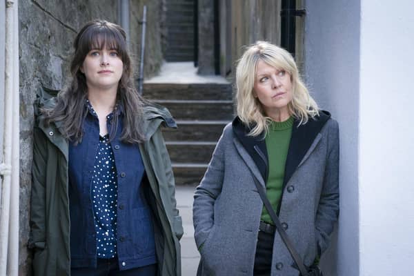 Alison O'Donnell and Ashley Jensen play Tosh and Ruth in the new series of Shetland. Picture: Mark Mainz