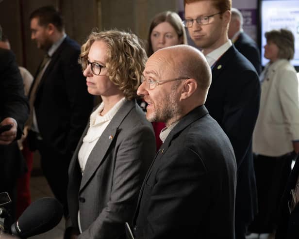 Scottish Green co-leaders Lorna Slater and Patrick Harvie are no longer government ministers. (Picture: Lesley Martin/PA Wire)