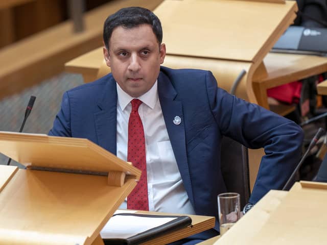 Scottish Labour leader Anas Sarwar during First Minster's Questions. Picture: PA