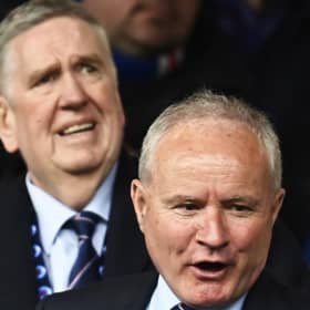 Rangers chairman John Bennett has adopted a more considered approach than predecessor Douglas Park (pictured behind) with notable results. (Photo by Rob Casey / SNS Group)