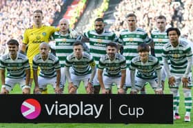 The Celtic starting eleven for the Viaplay Cup final.  (Photo by Craig Foy / SNS Group)