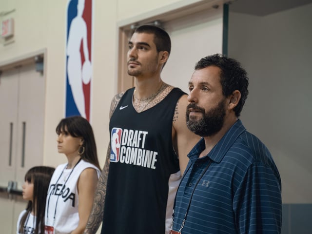 Adam Sandler returns as a down-on-his-luck NBA basketball scout in Hustle. Its been given a huge thumbs up by film critics, who have hailed Sandler's performance.