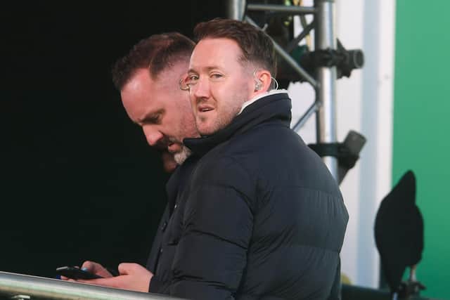 McGeady with former Rangers and Kilmarnock striker turned pundit Kris Boyd in the Sky Sports Studio during match coverage