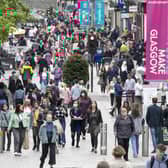 Shoppers out and about in the centre of Glasgow. Picture: Jane Barlow/PA