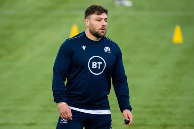 Rory Sutherland injured his shoulder against France. Picture: Ross Parker/SNS
