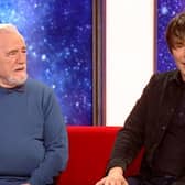 Screen grab taken from BBC Breakfast of actor Brian Cox (left) and Professor Brian Cox appearing on BBC Breakfast.  Picture, BBC