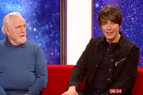Screen grab taken from BBC Breakfast of actor Brian Cox (left) and Professor Brian Cox appearing on BBC Breakfast.  Picture, BBC
