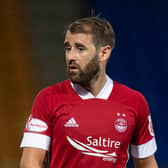 Niall McGinn will miss Aberdeen's next three matches after picking up a calf injury while on international duty with Northern Ireland. (Photo by Craig Foy / SNS Group)