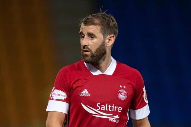 Niall McGinn will miss Aberdeen's next three matches after picking up a calf injury while on international duty with Northern Ireland. (Photo by Craig Foy / SNS Group)