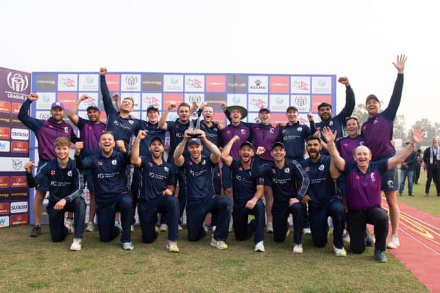 Scotland won ICC Division 2 despite ending the series with defeat by hosts Nepal. Pic: Ian Jacobs