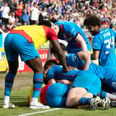 Inverness' Billy Mckay celebrates his goal against Montrose.