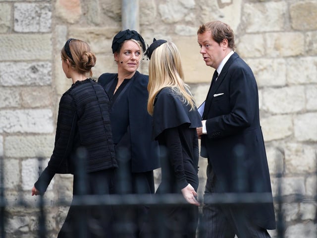 Tom Parker Bowles (right) arriving at the State Funeral of Queen Elizabeth II, held at Westminster Abbey, London. Picture date: Monday September 19, 2022.
