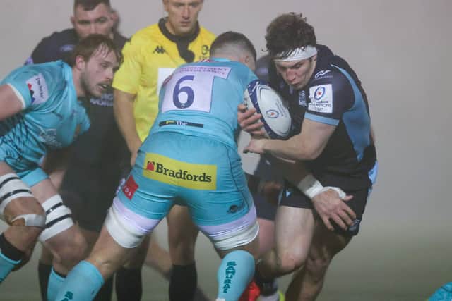 Rory Darge in action in the win over Exeter at Scotstoun. (Photo by Craig Williamson / SNS Group)