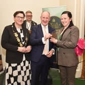 Roisin Therese from The Dreadnought in East Lothian accepting her award in 2024