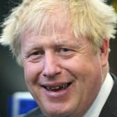 Prime Minister Boris Johnson during a campaign visit to Burnley College Sixth Form Centre in Burnley, Lancashire. Picture date: Thursday April 28, 2022.