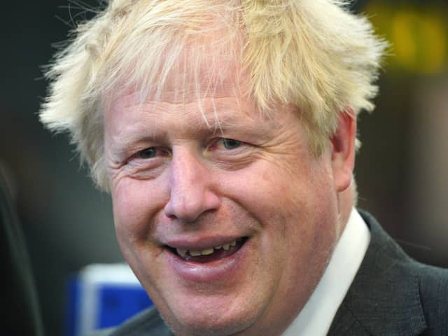 Prime Minister Boris Johnson during a campaign visit to Burnley College Sixth Form Centre in Burnley, Lancashire. Picture date: Thursday April 28, 2022.