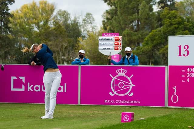 Emily Pedersen in action in the third round  of the  Andalucia Costa Del Sol Open De Espana. Picture: Tritan Jones