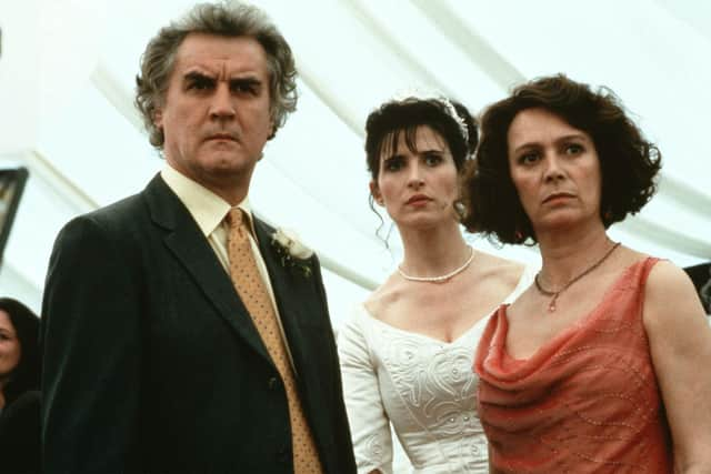 Billy Connolly, Shauna Macdonald, Francesca Annis in The Debt Collector, 1999. Pic: Photo by Joss Barratt/Film Four/Kobal/Shutterstock