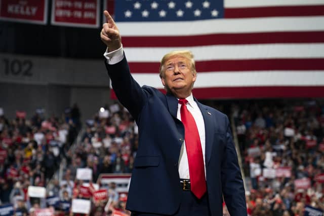Donald Trump at a campaign rally in Charlotte, North Carolina, on 2 March (Picture: Evan Vucci/AP)