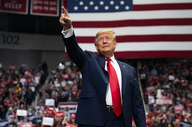 Donald Trump at a campaign rally in Charlotte, North Carolina, on 2 March (Picture: Evan Vucci/AP)