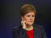 First Minister Nicola Sturgeon during a press conference on winter pressures in the NHS. Picture: Russell Cheyne/PA Wire