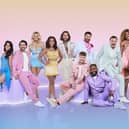Sam Quek, Shayne Ward, Tasha Ghouri, Dr Punam Krishan, Pete Wicks, Jamie Borthwick, Nick Knowles, JB Gill, Chris McCausland, Montell Douglas, Toyah Willcox, Wynne Evans, Paul Merson, Sarah Hadland and Tom Dean, the celebrity contestants in this year's BBC1's Strictly Come Dancing.  Photo credit: Ray Burmiston/PA Wire