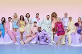 Sam Quek, Shayne Ward, Tasha Ghouri, Dr Punam Krishan, Pete Wicks, Jamie Borthwick, Nick Knowles, JB Gill, Chris McCausland, Montell Douglas, Toyah Willcox, Wynne Evans, Paul Merson, Sarah Hadland and Tom Dean, the celebrity contestants in this year's BBC1's Strictly Come Dancing.  Photo credit: Ray Burmiston/PA Wire
