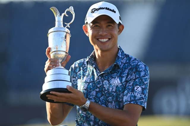 Collin Morikawa will be defending the Claret Jug at St Andrews in July after his win last year at Royal St George's. Picture: Glyn Kirk/AFP via Getty Images.