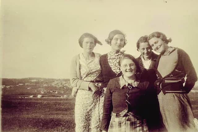 Dolina Morrison (far right) with her Breanish pals, in the late 1930s when the sheiling life she remembered so dearly was drawing to a close. PIC: Comunn Eachdraidh Ùig Collection