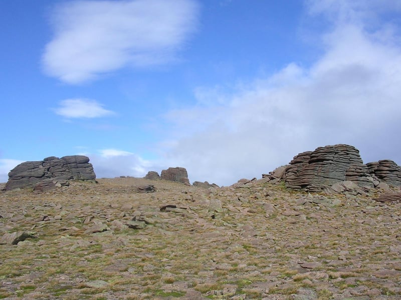 In the heart of the Cairngorms (as its name - meaning 'middle hill' suggests), Beinn Mheadhoin can also claim to be very much in the middle of nowhere. There's no speedy way to reach it, with a hike of nearly 20km required before you ascend the tricky summit.