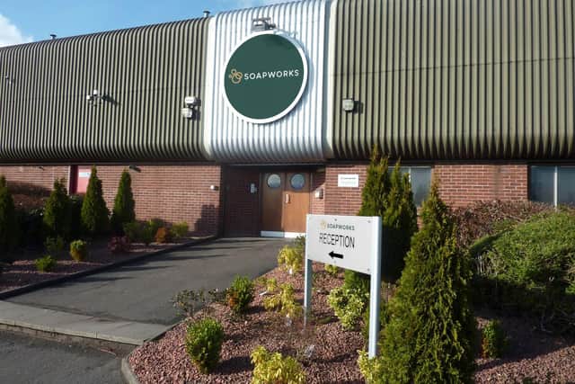 The Soapworks factory, in Glasgow's Easterhouse area, employs around 100 staff and has potential to produce more than 50 million bars per year