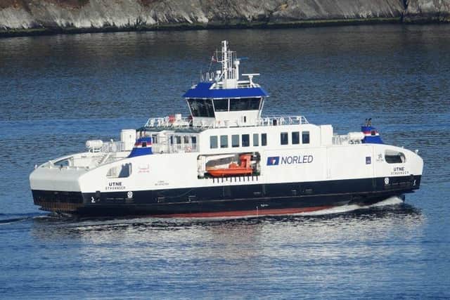 The MV Utne was built in 2014 and will accommodate 195 passengers and 34 cars.