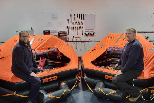 Left to right: ​Scott Duguid and Andrew Webster at the new MCA approved service station.