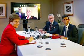 Prime Minister Rishi Sunak met with First Minister of Scotland Nicola Sturgeon, with Michael Gove also present.