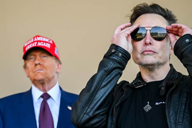 US President-elect Donald Trump and Elon Musk watch the launch of the sixth test flight of the SpaceX Starship rocket in November last year (Picture: Brandon Bell/Getty Images)