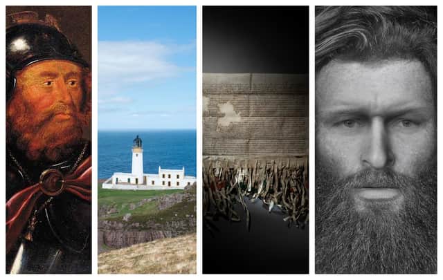 Myths surrounding (left to right) Robert The Bruce, The sea creatures of the Minch, the Declaration of Arbroath and the Picts have endured over time. But why? And are any of them actually true?