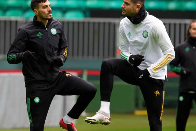 Celtic pair Hatem Abd Elhamed (L) and Nir Bitton are both on internatinal duty with Israel (Photo by Alan Harvey / SNS Group)