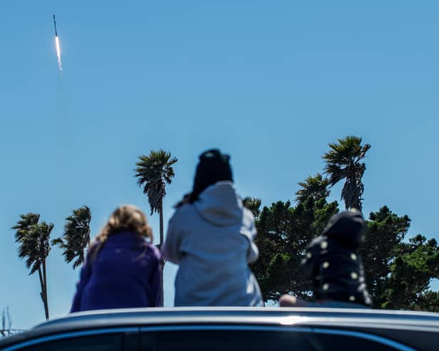 There was a SpaceX Starlink rocket launch every two days in 2023 and other companies and nations are rushing to compete – the number of satellites is doubling every two years, with no sign of stopping. Picture: Max Alexander