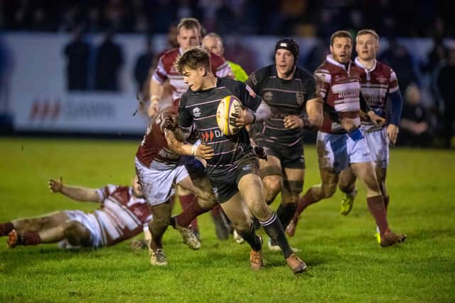 Ross Thompson playing in the Super6 for Ayrshire Bulls against Watsonians at Millbrae. Picture: Paul Devlin/SNS