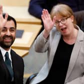 Former first minister Humza Yousaf and Finance Secretary Shona Robison are among the MSPs stepping down at the next Holyrood elections (Picture: Jeff J Mitchell/Getty Images)