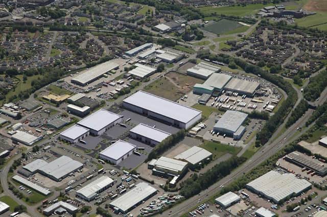 A computer generated image showing how the new Bellshill logistics facility would look in its surroundings.