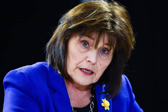 Health Secretary Jeane Freeman delivers an update on coronavirus. (Photo by Jeff J Mitchell/Getty Images)