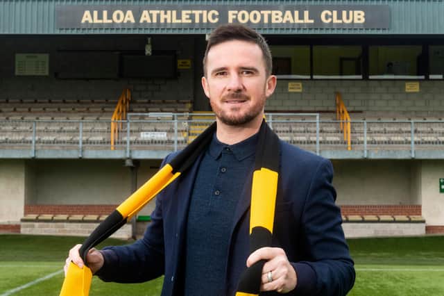 Barry Ferguson is unveiled as the new manager of Alloa Athletic at the Indodrill Stadium. (Photo by Mark Scates / SNS Group)