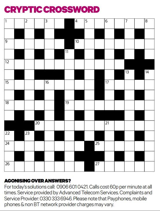 The Scotsman Crossword And Yesterday S Answers 15 04 20 The Scotsman